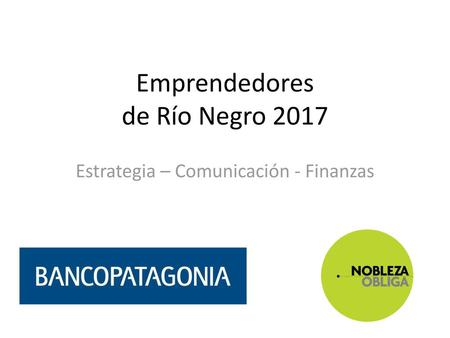 Emprendedores de Río Negro 2017