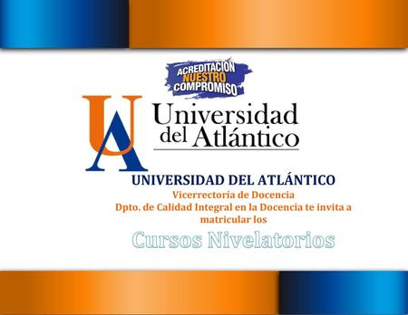 Cursos Nivelatorios UNIVERSIDAD DEL ATLÁNTICO