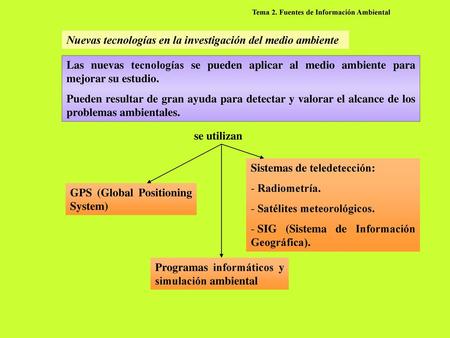 Tema 2. Fuentes de Información Ambiental