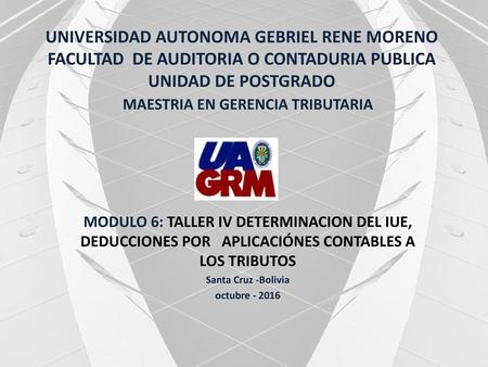 MAESTRIA EN GERENCIA TRIBUTARIA