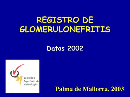 REGISTRO DE GLOMERULONEFRITIS
