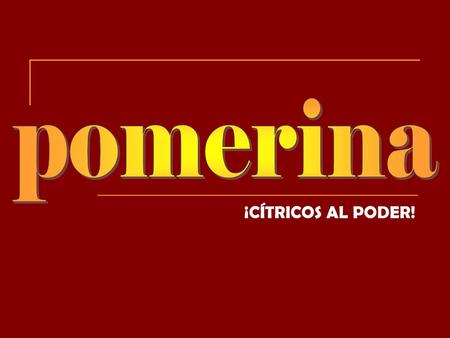 Pomerina ¡CÍTRICOS AL PODER!.