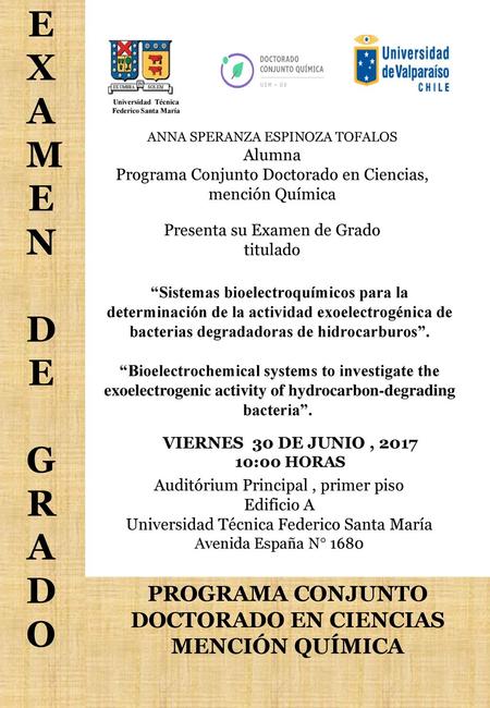 EXAMEN DE GRADO PROGRAMA CONJUNTO DOCTORADO EN CIENCIAS