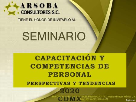 CAPACITACIÓN Y COMPETENCIAS DE PERSONAL PERSPECTIVAS Y TENDENCIAS 2020