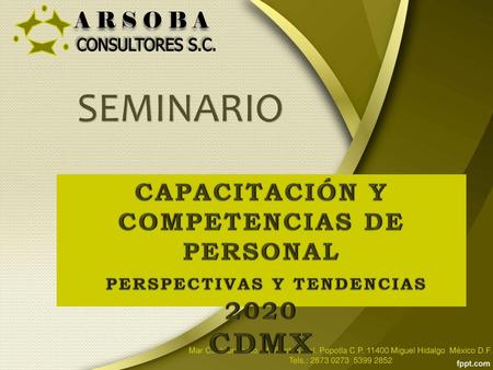 CAPACITACIÓN Y COMPETENCIAS DE PERSONAL PERSPECTIVAS Y TENDENCIAS 2020