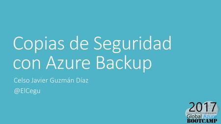 Copias de Seguridad con Azure Backup