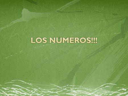 LOS NUMEROS!!!.