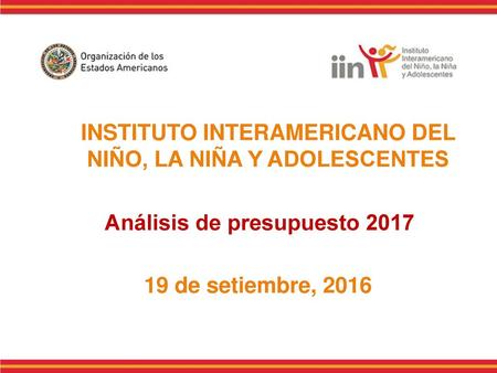 INSTITUTO INTERAMERICANO DEL NIÑO, LA NIÑA Y ADOLESCENTES