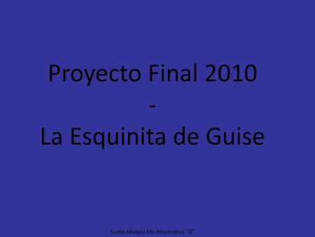 Proyecto Final La Esquinita de Guise