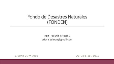 Fondo de Desastres Naturales