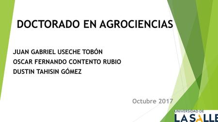 DOCTORADO EN AGROCIENCIAS