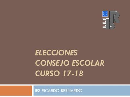 ELECCIONES CONSEJO ESCOLAR CURSO 17-18