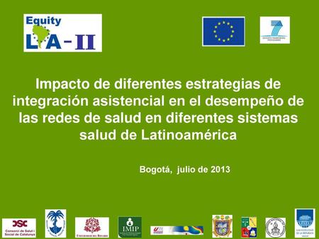 Impacto de diferentes estrategias de integración asistencial en el desempeño de las redes de salud en diferentes sistemas salud de Latinoamérica Bogotá,