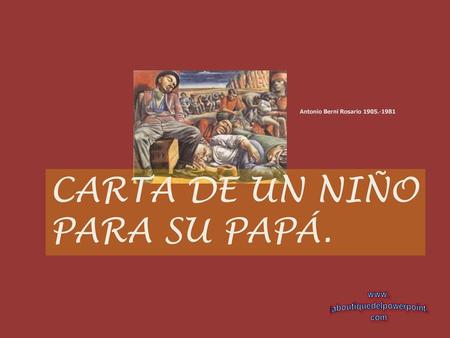 CARTA DE UN NIÑO PARA SU PAPÁ.