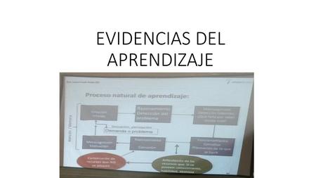 EVIDENCIAS DEL APRENDIZAJE