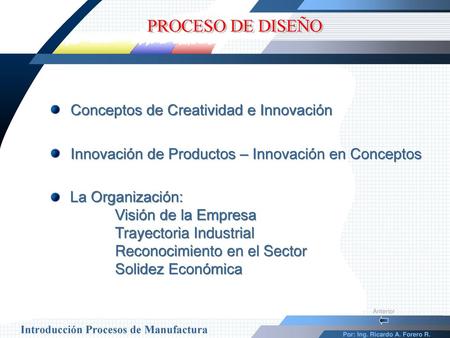 PROCESO DE DISEÑO Conceptos de Creatividad e Innovación