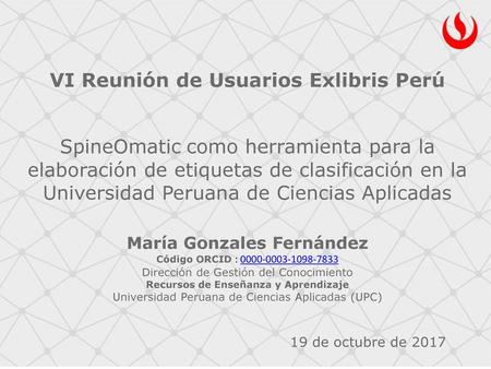 VI Reunión de Usuarios Exlibris Perú