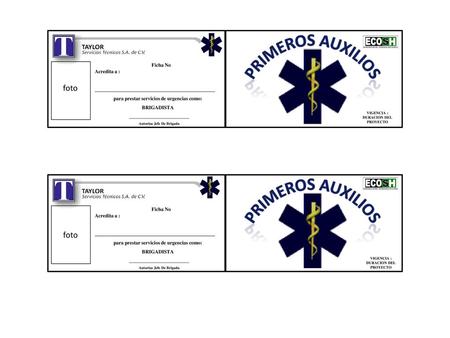Primeros auxilios Primeros auxilios