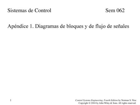 Sistemas de Control Sem 062