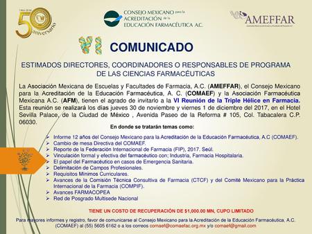 TIENE UN COSTO DE RECUPERACIÓN DE $1, MN, CUPO LIMITADO