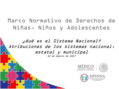 Marco Normativo de Derechos de Niñas, Niños y Adolescentes ¿Qué es el Sistema Nacional? Atribuciones de los sistemas nacional, estatal y municipal 10.