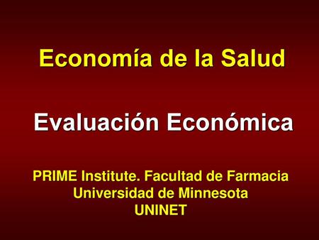PRIME Institute. Facultad de Farmacia Universidad de Minnesota