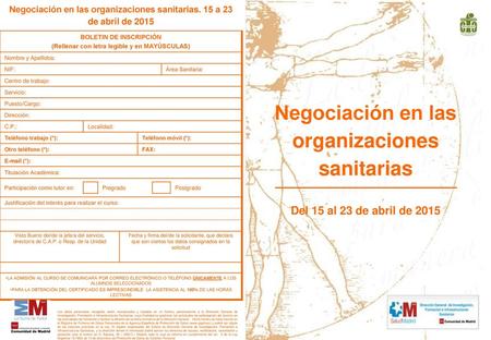 Negociación en las organizaciones sanitarias
