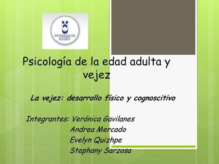 Psicología de la edad adulta y vejez