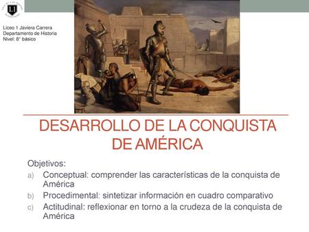 Desarrollo de la conquista de américa