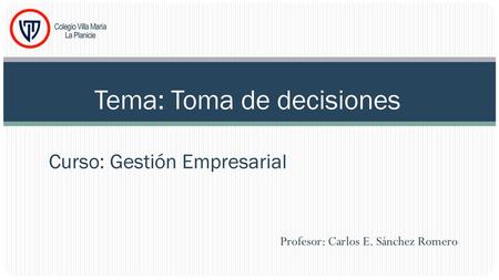 Curso: Gestión Empresarial