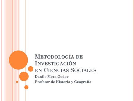 Metodología de Investigación en Ciencias Sociales