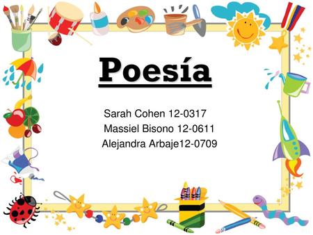 Poesía Sarah Cohen Massiel Bisono