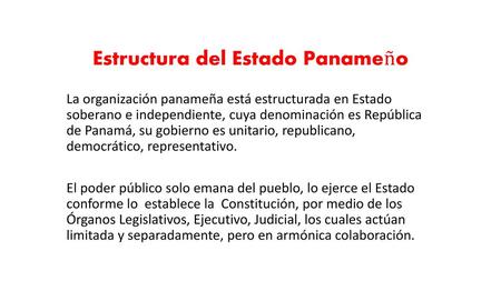 Estructura del Estado Panameño