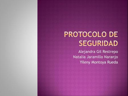PROTOCOLO DE SEGURIDAD