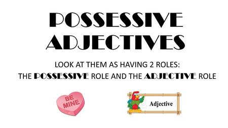 POSSESSIVE ADJECTIVES