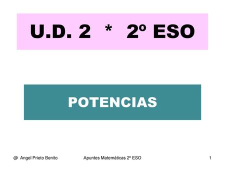 Apuntes Matemáticas 2º ESO