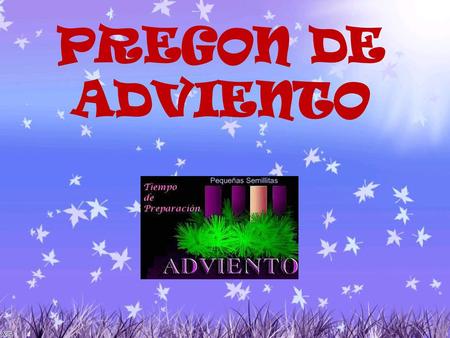 PREGON DE ADVIENTO.