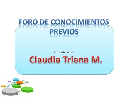 Foro de conocimientos previos Presentado por: Claudia Triana M.