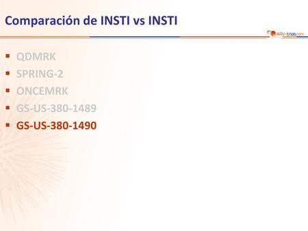Comparación de INSTI vs INSTI