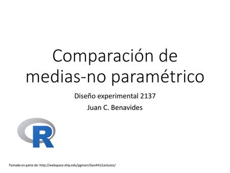 Comparación de medias-no paramétrico