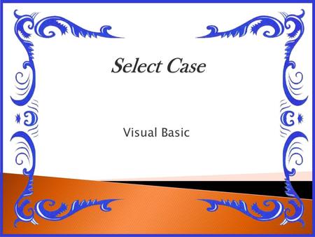 Select Case Visual Basic.