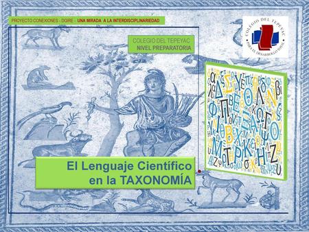 El Lenguaje Científico en la TAXONOMÍA