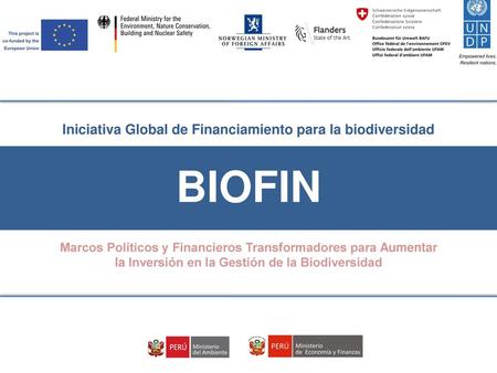BIOFIN Iniciativa Global de Financiamiento para la biodiversidad