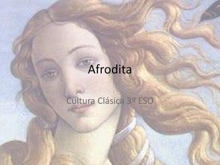 Afrodita Cultura Clásica 3º ESO.
