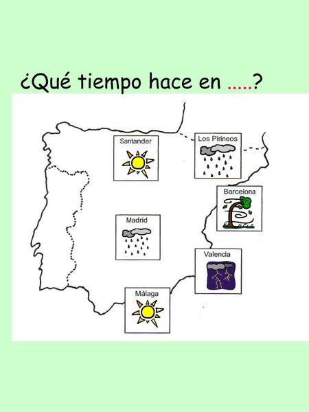 ¿Qué tiempo hace en .....?.