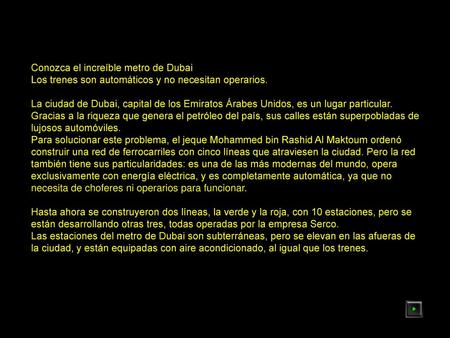 Conozca el increíble metro de Dubai