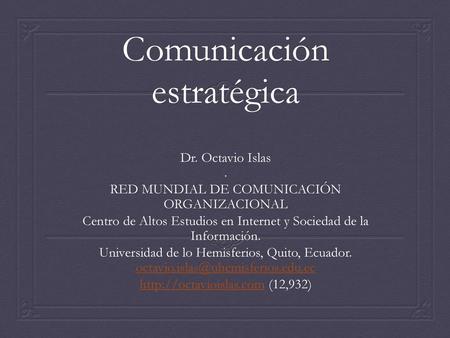 Comunicación estratégica