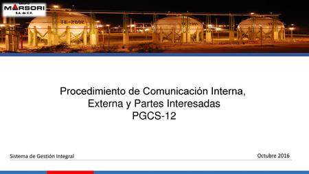 Procedimiento de Comunicación Interna, Externa y Partes Interesadas