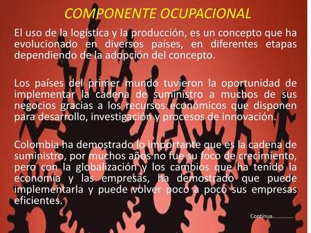 COMPONENTE OCUPACIONAL