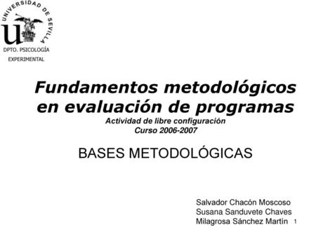DPTO. PSICOLOGÍA EXPERIMENTAL
